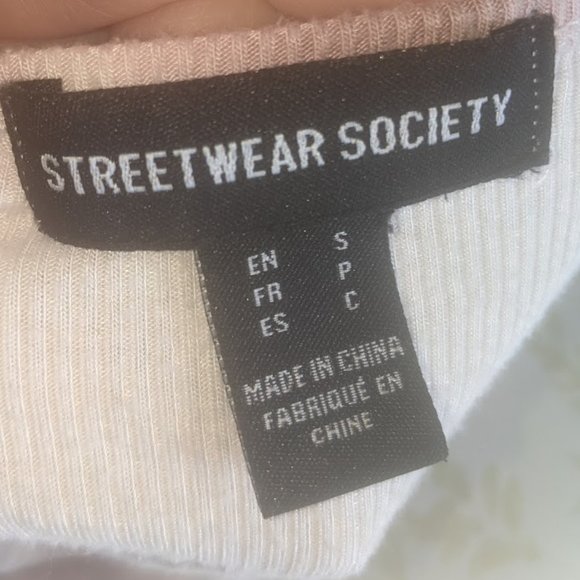 Purple White Cropped Top - Picture 3 of 4